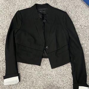 Like New BCBG Maxazria Black Crop Blazer